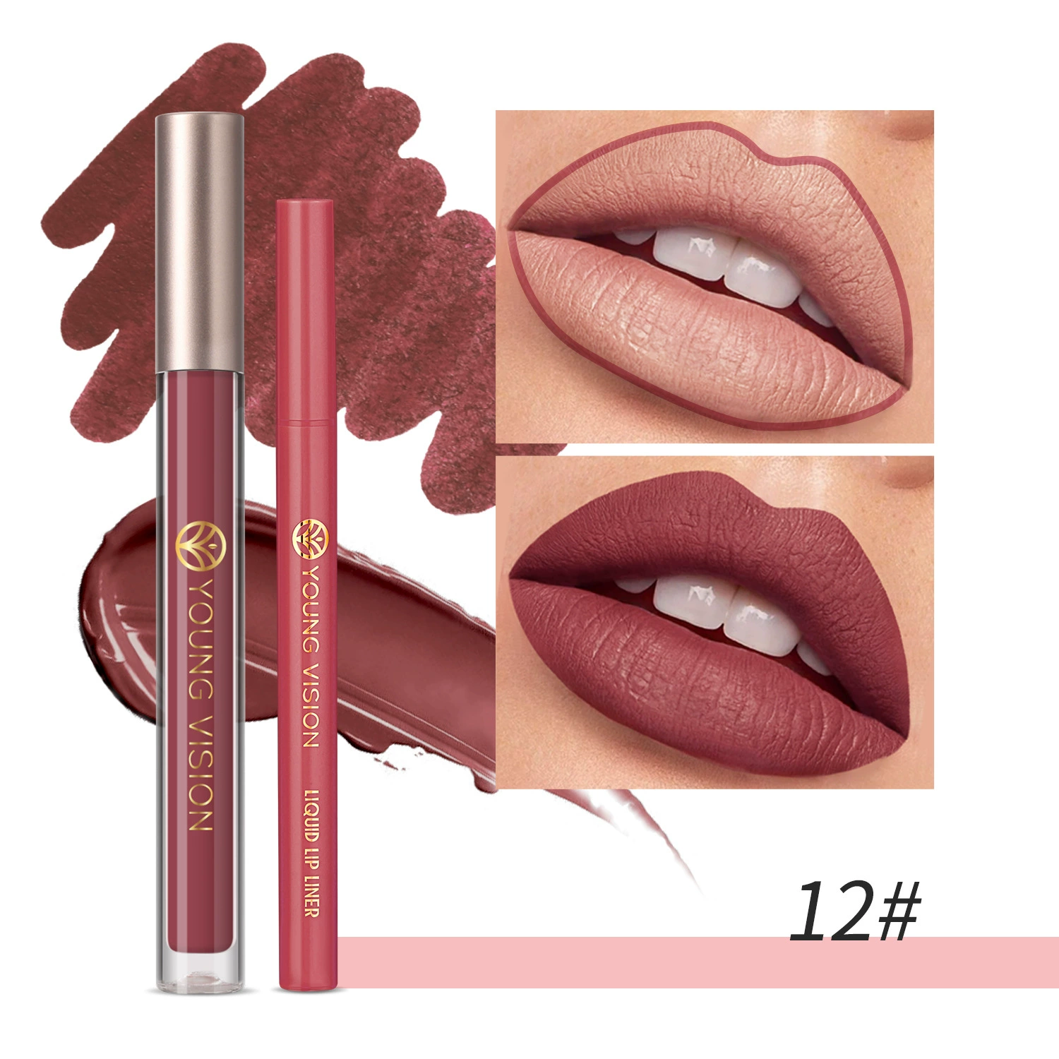 YOUNG VISION Lip gloss, lip pencil, set, 2 pieces