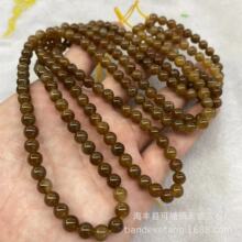 天然和田玉糖料蜜糖色佛珠6mm108颗干净无杂裂颜色鲜艳厂家批发
