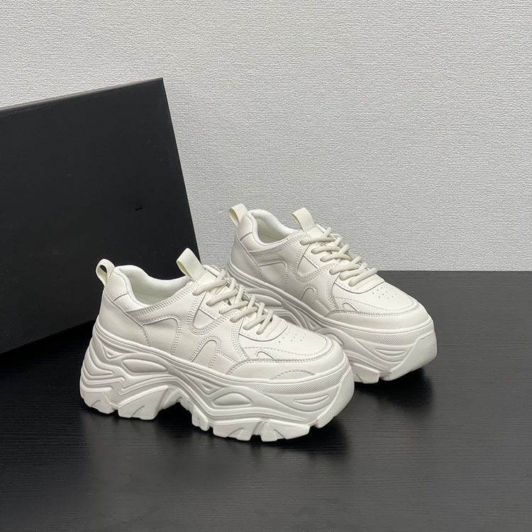 Genuine Leather Dad Shoes for Women 2025 New Shoes Summer Thick-Soled Height-Increasing Shoes Casual Shoes Sports Shoes Women's Shoes