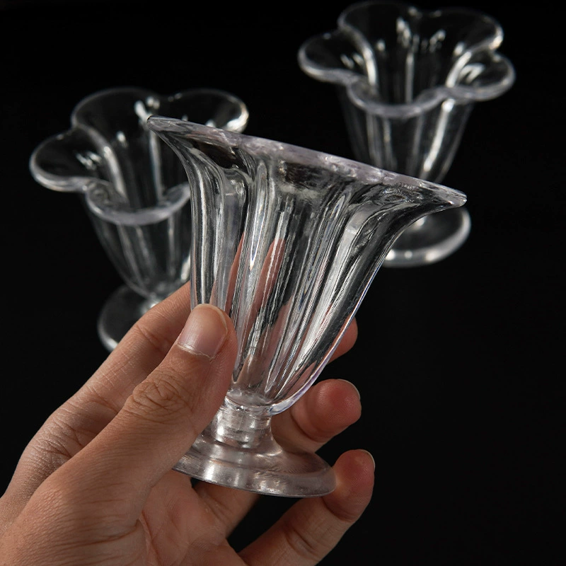 Моделирование пластиковой прозрачной чашки для мороженого модель еда и игровой контейнер игрушка DIY ручной работы кремовый клей аксессуары для работ