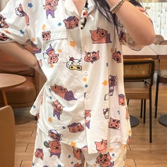 太ったビープ音左衛門パジャマ女性夏の新型半袖日系アニメかわいい学生の部屋服セットの外着