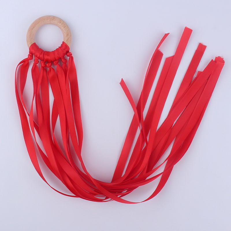 Nuevo bebé suministros cinta Beech sonajero calmante bebé creativo anillo de madera juguete dientes molienda Amazon