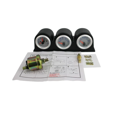 triple meter speed + water: automobile instrument
