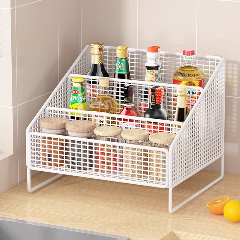 Estante de almacenamiento de condimentos para artículos de cocina Estante de almacenamiento de tazas domésticas Estante de almacenamiento multifuncional de condimentos