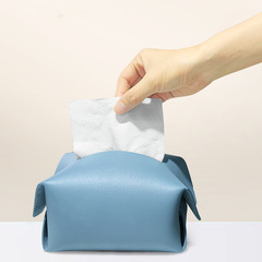 北歐復古皮革紙巾盒客廳高級抽紙盒家用輕奢風環保pu防水紙巾盒
