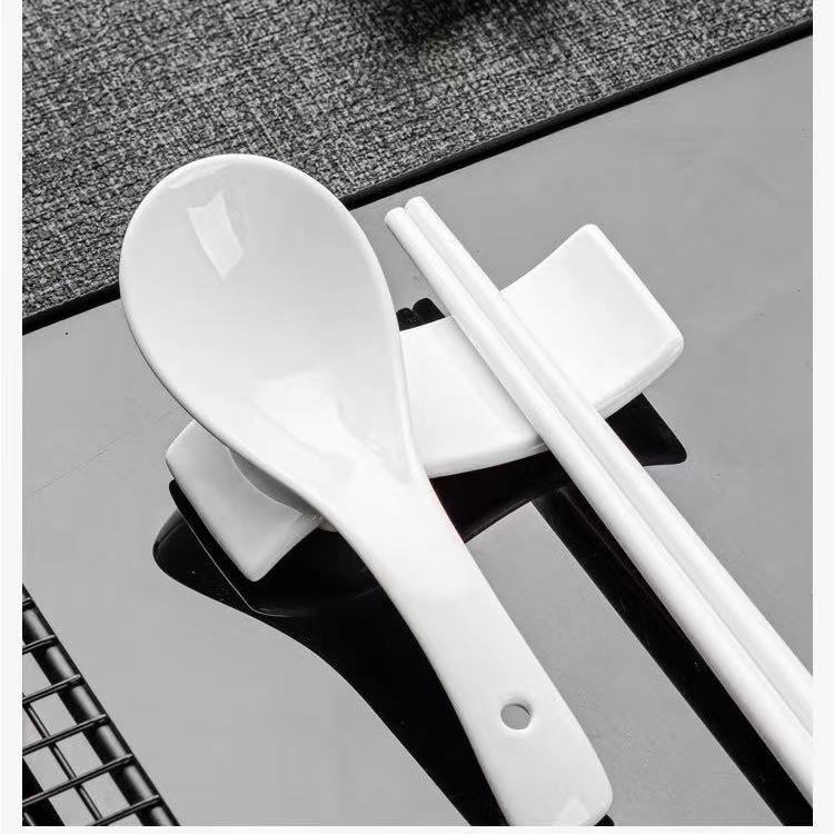 純白陶磁箸置きホテルレストランホテル両用三用多目的箸枕箸立て箸座箸立て|undefined