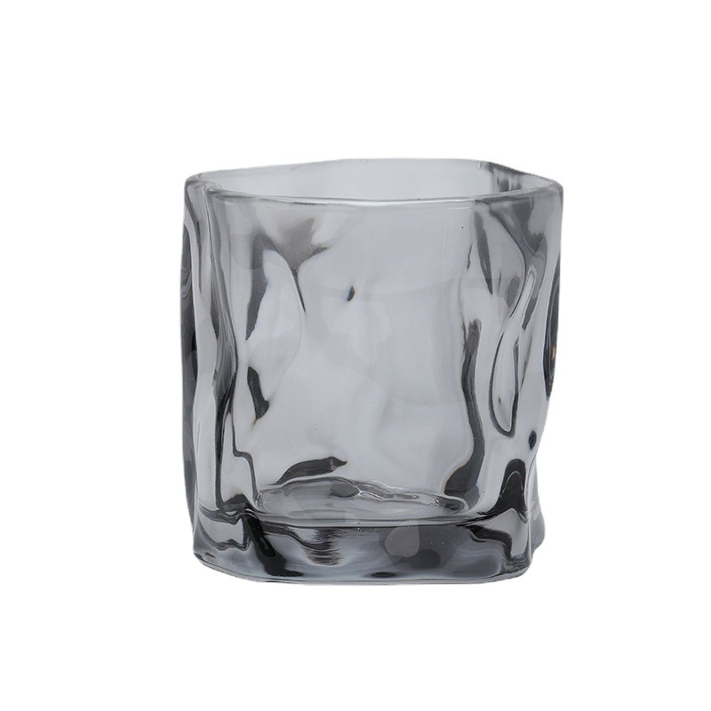 Nuevo ins estilo Twist Cup set bar whisky transparente resistente a altas temperaturas taza de vidrio esmerilado hogar