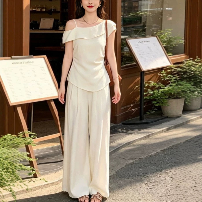 夏日韩系ootd穿搭一整套装女2026超火新款巨好看漂亮休闲两件套装