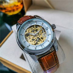高檔全自動機械錶男表陀飛輪鏤空鋼皮帶商務防水夜光男士手錶