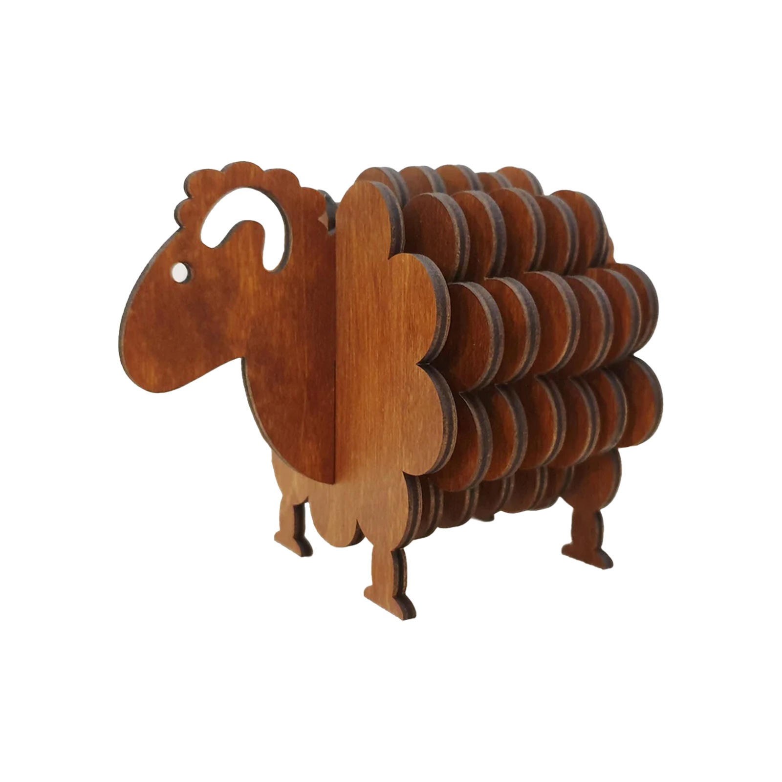 182g Weight Ornaments, coaster Home Textiles & Decor Type 1 Piece Quantity Daily Occasion Wood Material Sheep Pattern Cute Style Cute Sheep Wood Ornaments Coaster Artificial Decorations 23