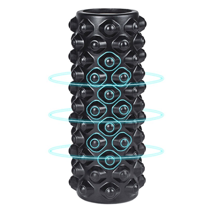 Rodillo de masaje de eje de espuma de yoga columna de yoga Ejercicio de palo de diente de lobo fitness pierna flaca relajación muscular Rolling back eje de masaje