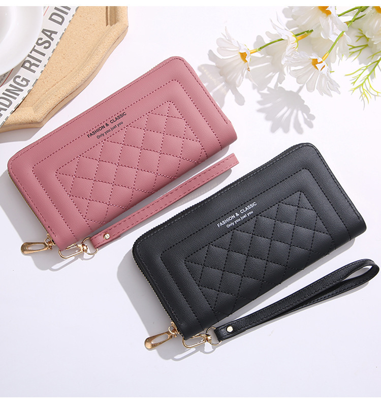 103g Weight pu Lining Material Side Zipper Closure Type Long Wallets Bags Type 1 Piece Quantity Holiday, Banquet, Selfie Occasion pu Material Contrast Binding Function Solid Color Pattern All Seasons Season Women's Gender Sweet Style Square Shape Women's Solid Color Pu Side Zipper Wallets 8