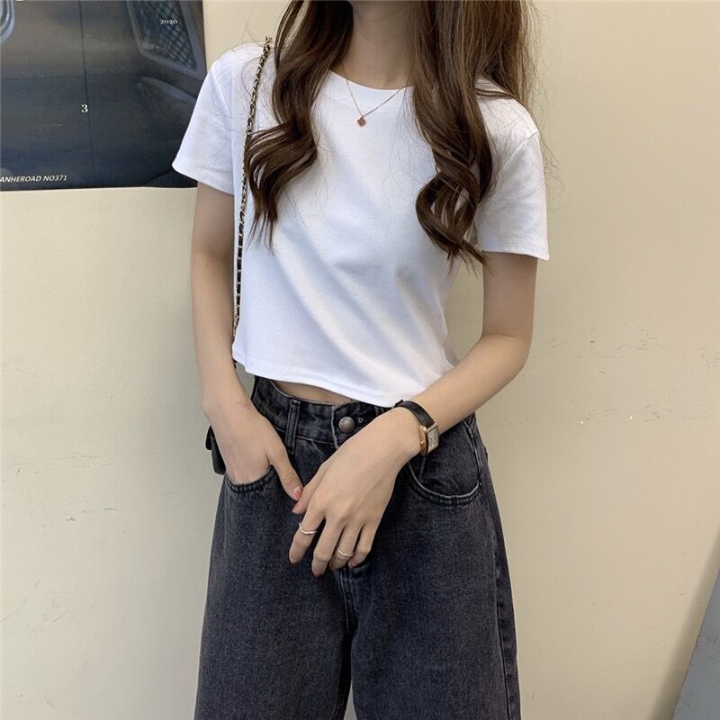 100%纯棉白色长袖t恤女内搭慵懒风春秋单穿宽松打底早秋chic上衣|undefined