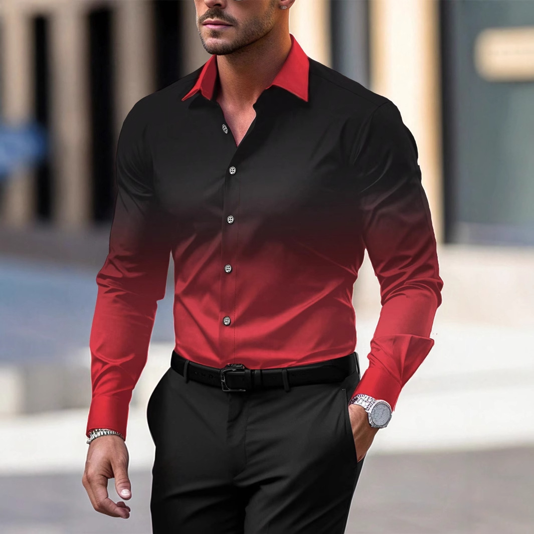Camisa de manga larga de estilo cocido ligero, primavera y otoño ins, costura de hombre, diseño de contraste, versión coreana, top guapo MB12