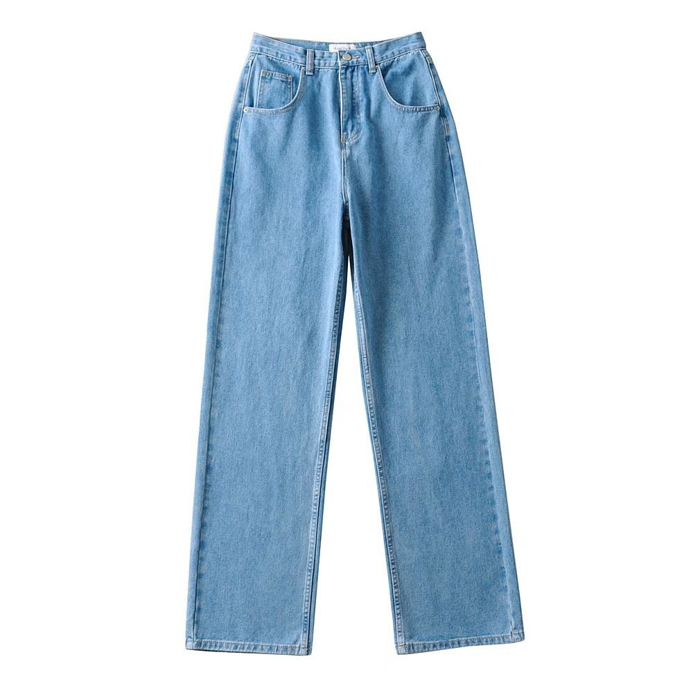 Jeans de pierna ancha sueltos de largo completo con cintura alta NSXDX117337