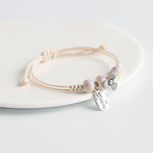 新中式民族风陶瓷手串景德镇瓷珠编织手绳文创礼品手饰学生手链女