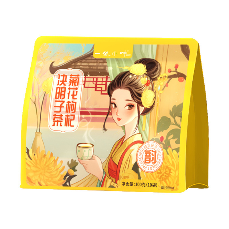 本物の菊とカッシアの種のティーバッグ、菊とクコの実とカッシアの種のティーバッグ、菊とクコの実のティーバッグ、独立した小さなパック|undefined