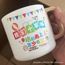 304不锈钢马克杯实木手柄咖啡杯双层露营杯防烫水杯简约杯子刻字