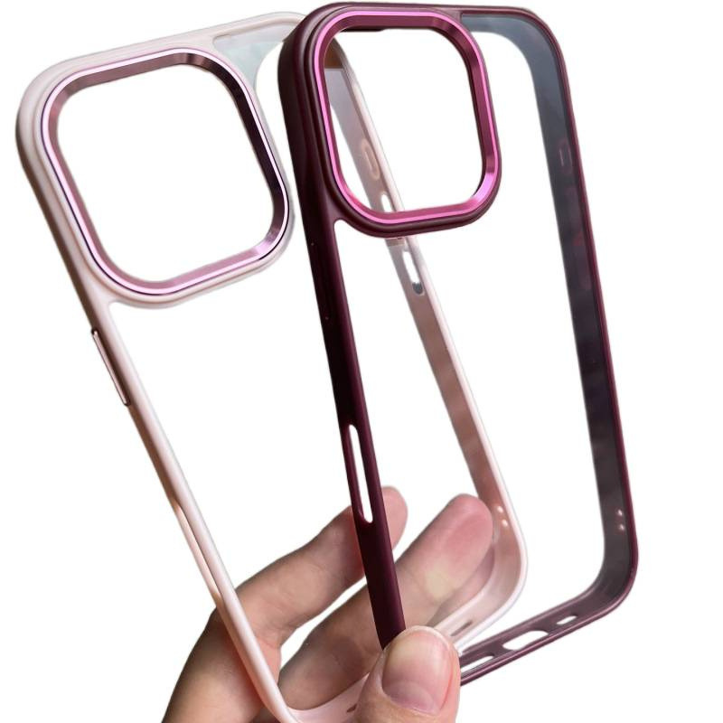 适用苹果17PROMAX手机壳凹槽滴胶素材壳子iphone15/16金盾壳金属|undefined