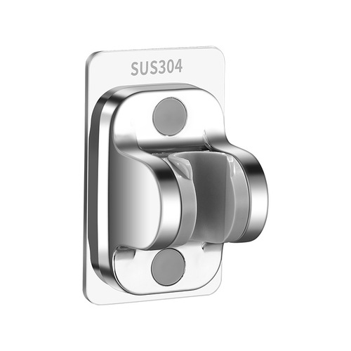 304 stainless steel punch-free shower head seamless bracket suction cup base adjustable bathroom shower head holder