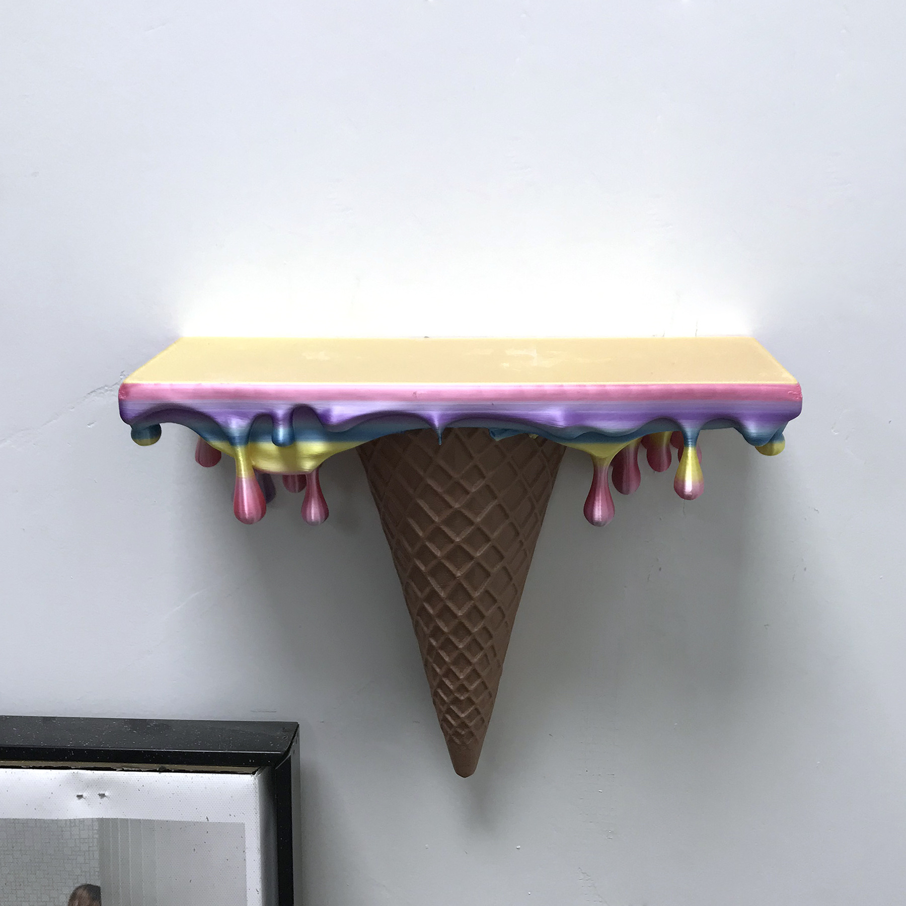 Creative 3D Printed Ice Cream Storage Rack, Trendy Living Room Desktop Organizer, Multifunctional Home Decoration Rack