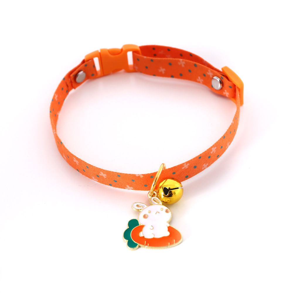 Points de onda pequeña bolsa de flores de botón campana ajustable collar de mascota gatos perros cachorros osos collares accesorios de pez de Año Nuevo