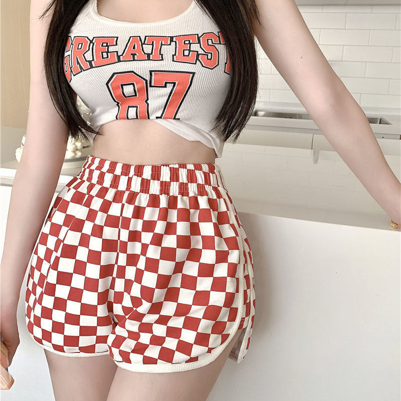 2022 Summer Pants Trendy Brand Shorts Casual Sports Hot Pants Women's Stitching Home Shorts Single Pants Internet Red Pants 2022 Summer Pants Trendy Brand Shorts Casual Sports Hot Pants Women's Stitching Home Shorts Single Pants Internet Red Pants