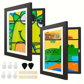跨境爆款KidsArtFrame磁吸相框儿童油画翻盖相框储存画框现货批发