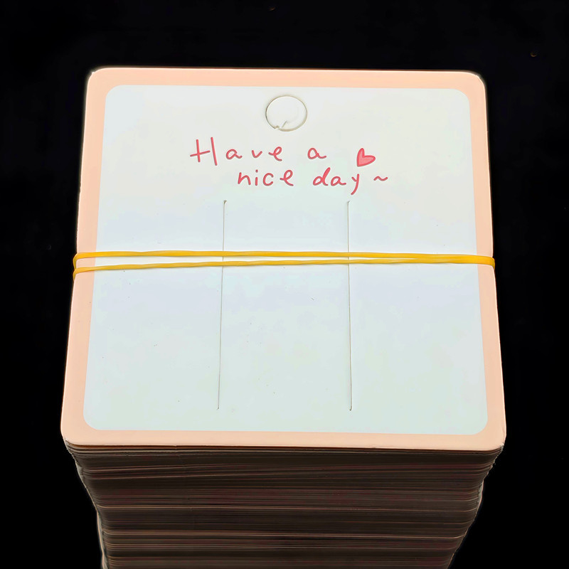 100 hojas de un paquete de tarjetas de horquilla, tarjetas de clip largas y cortas de estilo coreano, tarjetas de papel de cartón con clip para puestos callejeros