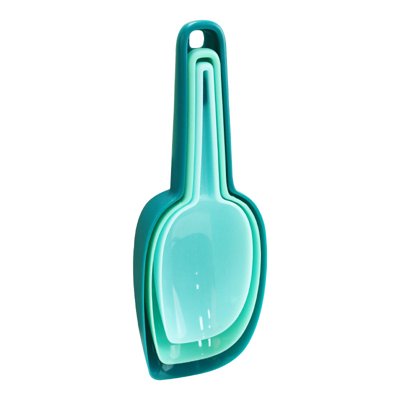 Palas de alimentos engrosadas palas de hielo de plástico palas de harina de colores domésticas palas de alimentos palas de comida transfronterizas cucharas de comida para gatos y palas de comida para perros