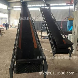 两侧配备挡边装车用皮带输送机 接料送料装卸车皮带输送机正反转