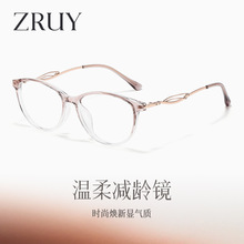 WOW新款防蓝光眼镜女士超轻tr90小框复古平光镜跨境外贸眼镜架