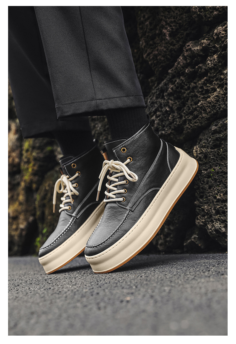 Herren Chukka Boots Aus Echtleder Atmungsaktive Mid Top Freizeitschuhe_voghion.com