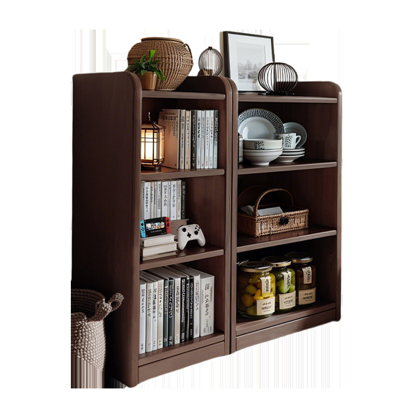 Estantes de madera sólida estantería de piso sala de estar contra la pared japonesa gabinete de combinación libre almacenamiento muestrear gabinete bajo