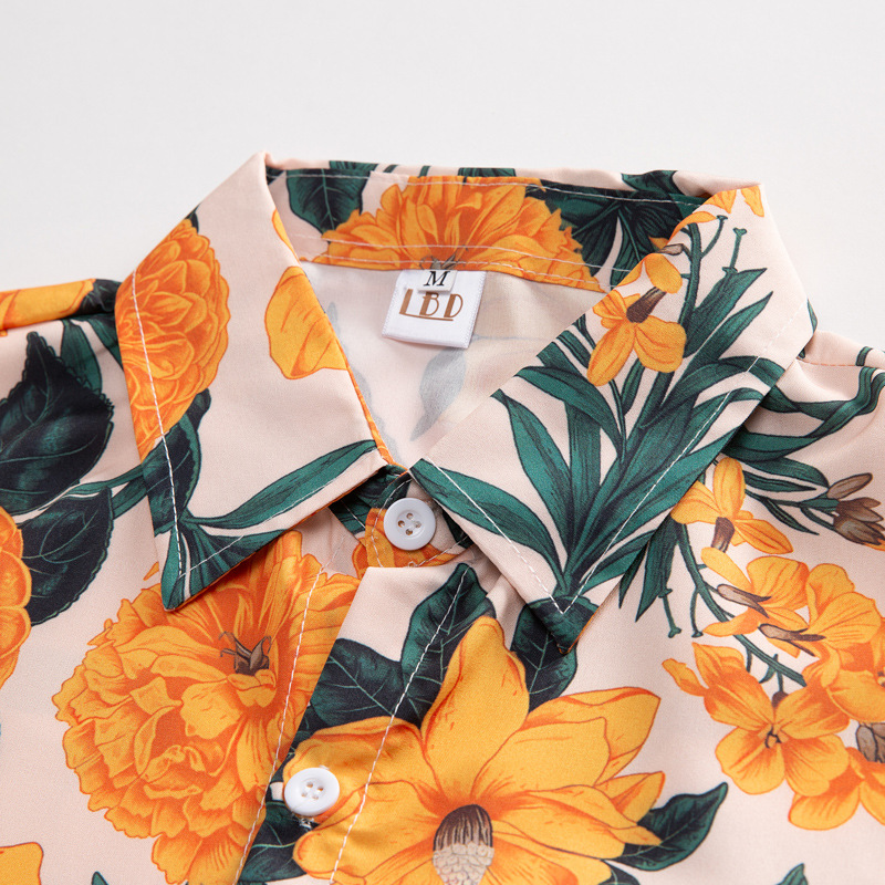 Camicia floreale retro stile hong kong per uomo e donna_voghion.com