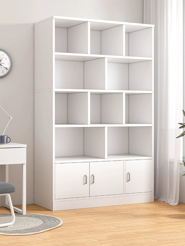 Простой книжный шкаф от пола до пола на стене гостиной держатель многоуровневый шкаф для хранения шкафчик один простой домашний книжный шкаф
