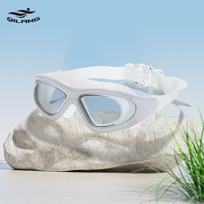 Gafas de Natación de Marco Grande para Adultos Impermeable y Anti-Empañamiento con Tapones para Natación image 7