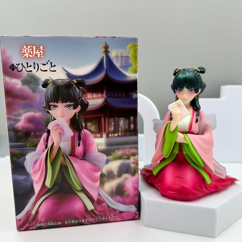 Pharmacy Girl's Whisper Anime Sitting Cat Figure Chinese Style Beautiful Girl Pressed Instant Noodle Model Figure Ornament