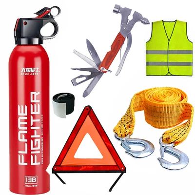 fire extinguisher tripod, warning sign, Vehicle fire extinguisher - fire-extinguisher-triangle-warning-sign-3-tons-4-meters-trailer-rope-safety-hammer-collection-products-to-send-reflective-clothing