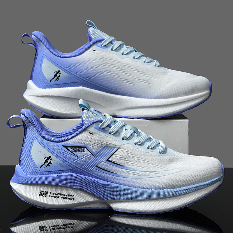 National Tide Adolescentes Zapatos para correr antideslizantes resistentes al desgaste Hombres y mujeres ultraligeros, transpirables, amortiguadores, rebote, zapatos deportivos de pareja, marea