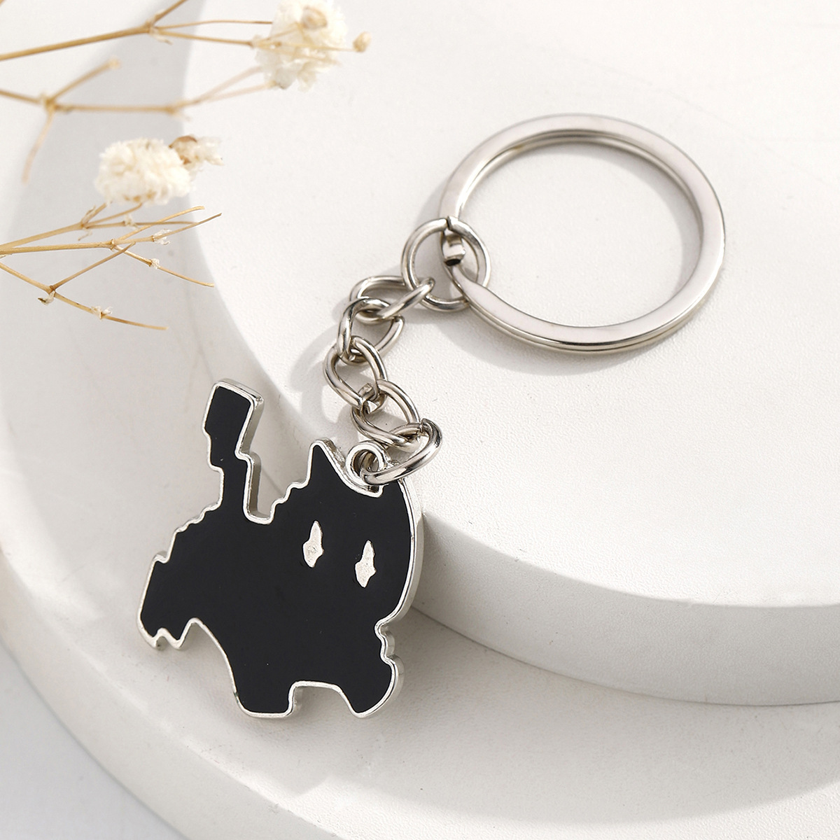 欧美热销外贸合金猫咪民族风乌克兰地图吊坠钥匙扣挂件礼品跨境饰