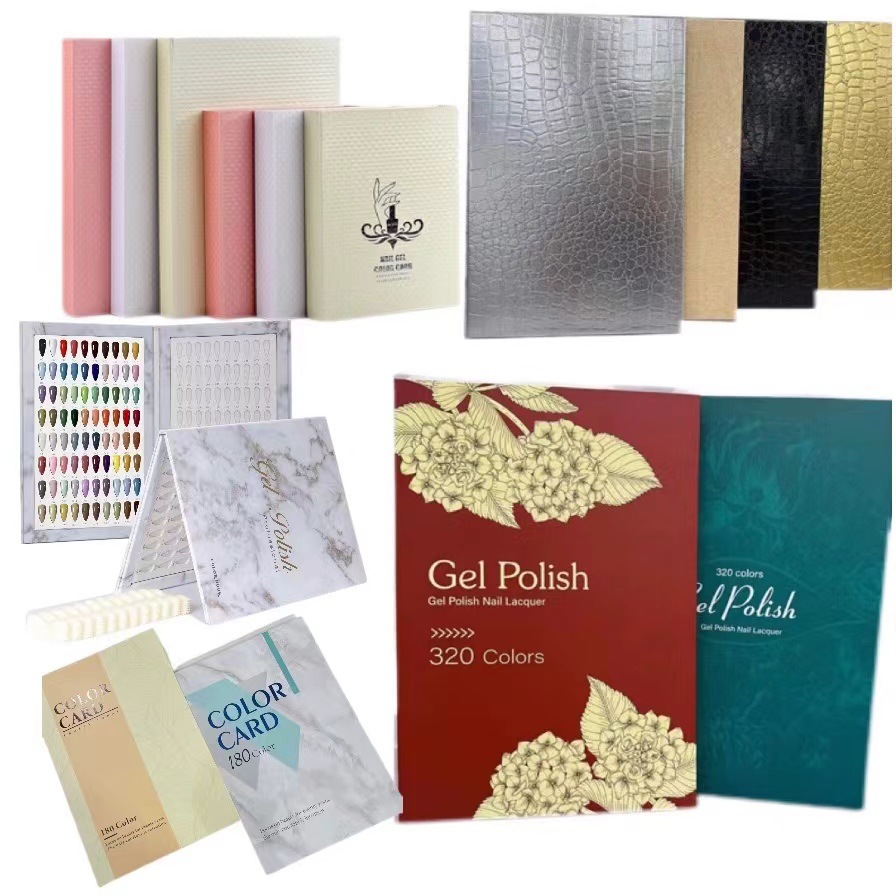 美甲色卡本甲油胶款式样板本打版展示册高档色板架相框甲片展示板