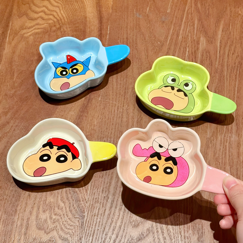 見た目もかわいいクレヨンしんちゃん陶器ディップソーサー家庭用調味料ソーサー味ソーサー醤油酢ソーサー鍋小皿|undefined