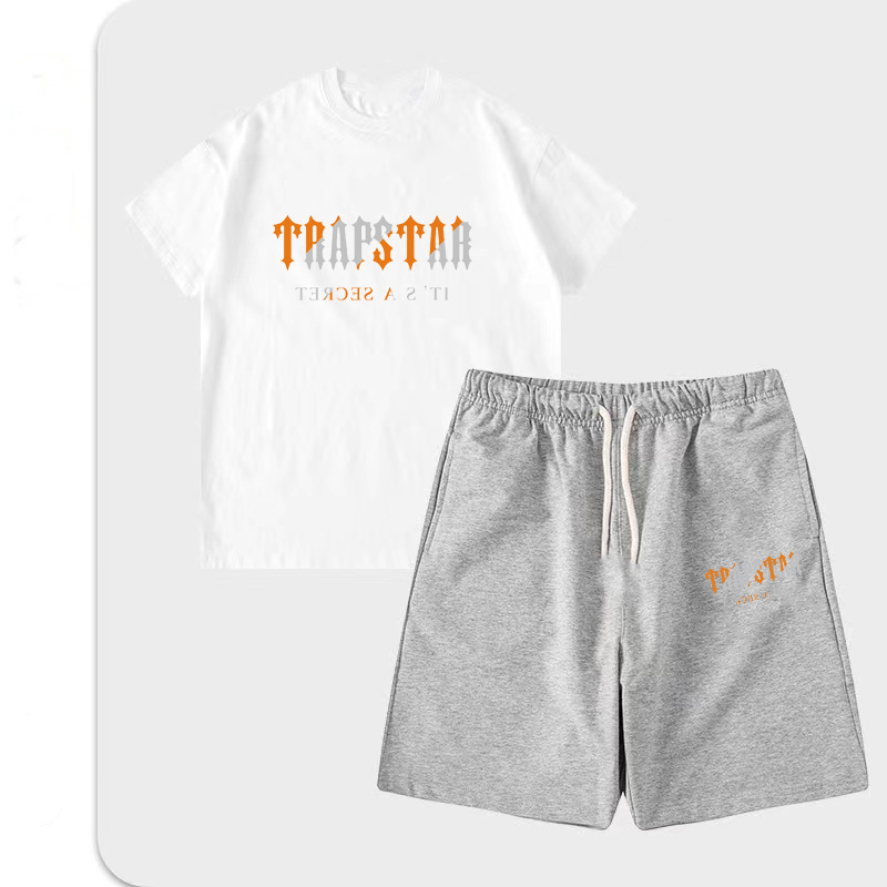 Conjunto de Verano 2025, Camiseta de Manga Corta y Pantalones Cortos, Estilo Casual, Versátil, Deportivo, Cuello Redondo, Delgada, Unisex, Dos Piezas