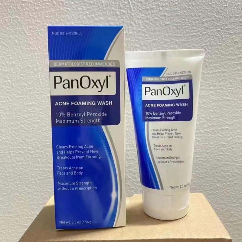 跨境PanOxyl 祛痘泡沫洁面乳10% 过氧化苯甲酰氨基酸控油4%洗面奶|undefined