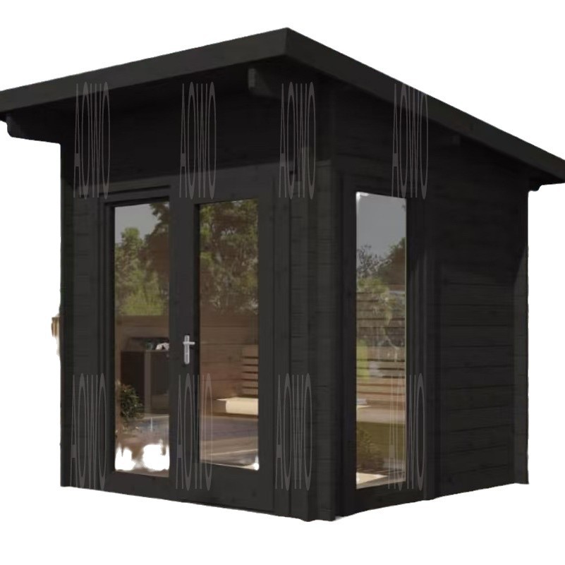 Sala de sauna al aire libre, carbonizada a prueba de agua a prueba de humedad, material de tecia importado de Canadá