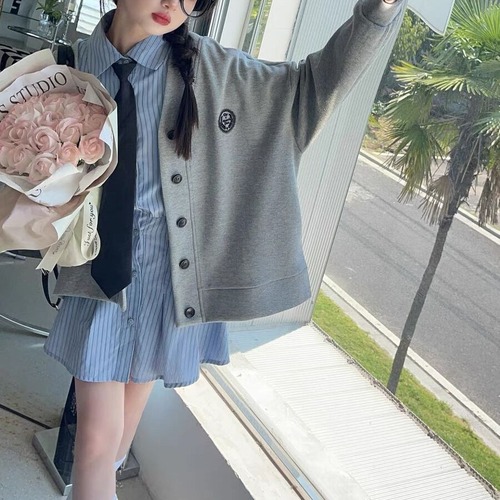 Ladies' Spring 2024 New Designers' Gentle College Style Long Sleeve Blouse Dress Trendy