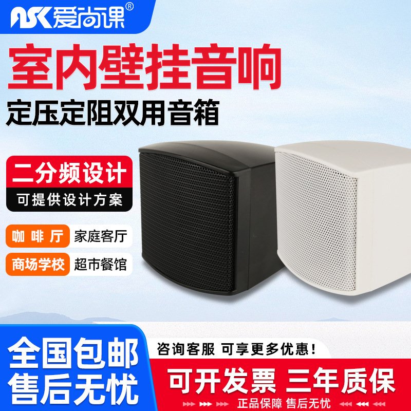 Aishangke MM-2 Constant Voltage Constant Resistance Wall-Mounted Speaker for Classrooms, Supermarkets, Restaurants, and Shops