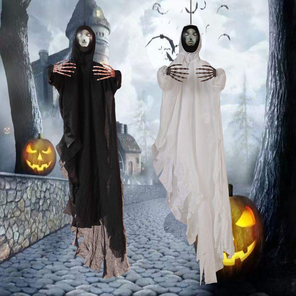 Halloween transfronterizo, fantasmas colgantes, sonido activado por voz, decoración a gran escala, habitación fantasma colgante, casa embrujada, decoración de fiesta, juguete complicado image 1