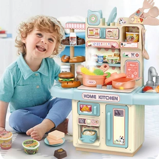 Детская игрушечная кухня с посудой для готовки 3–5 лет